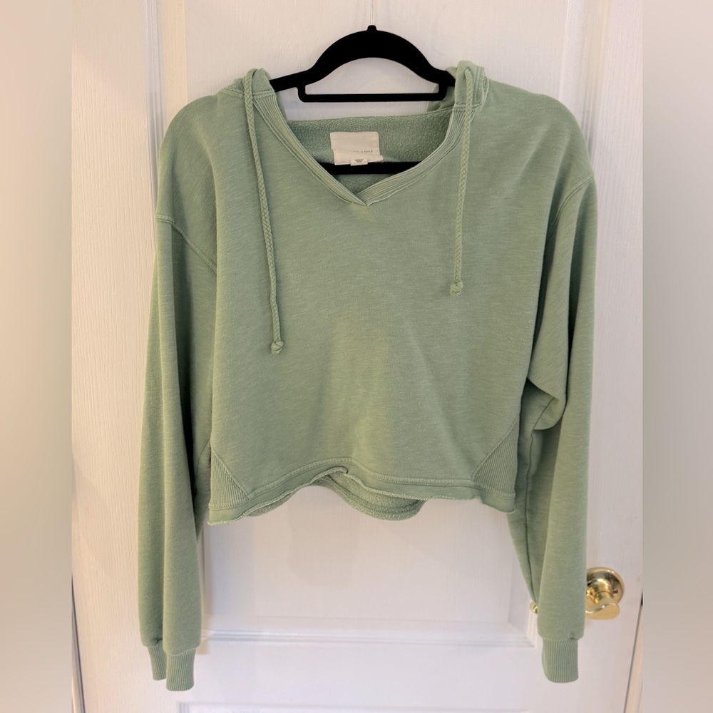 American Eagle Green Women's Hoodie Top M